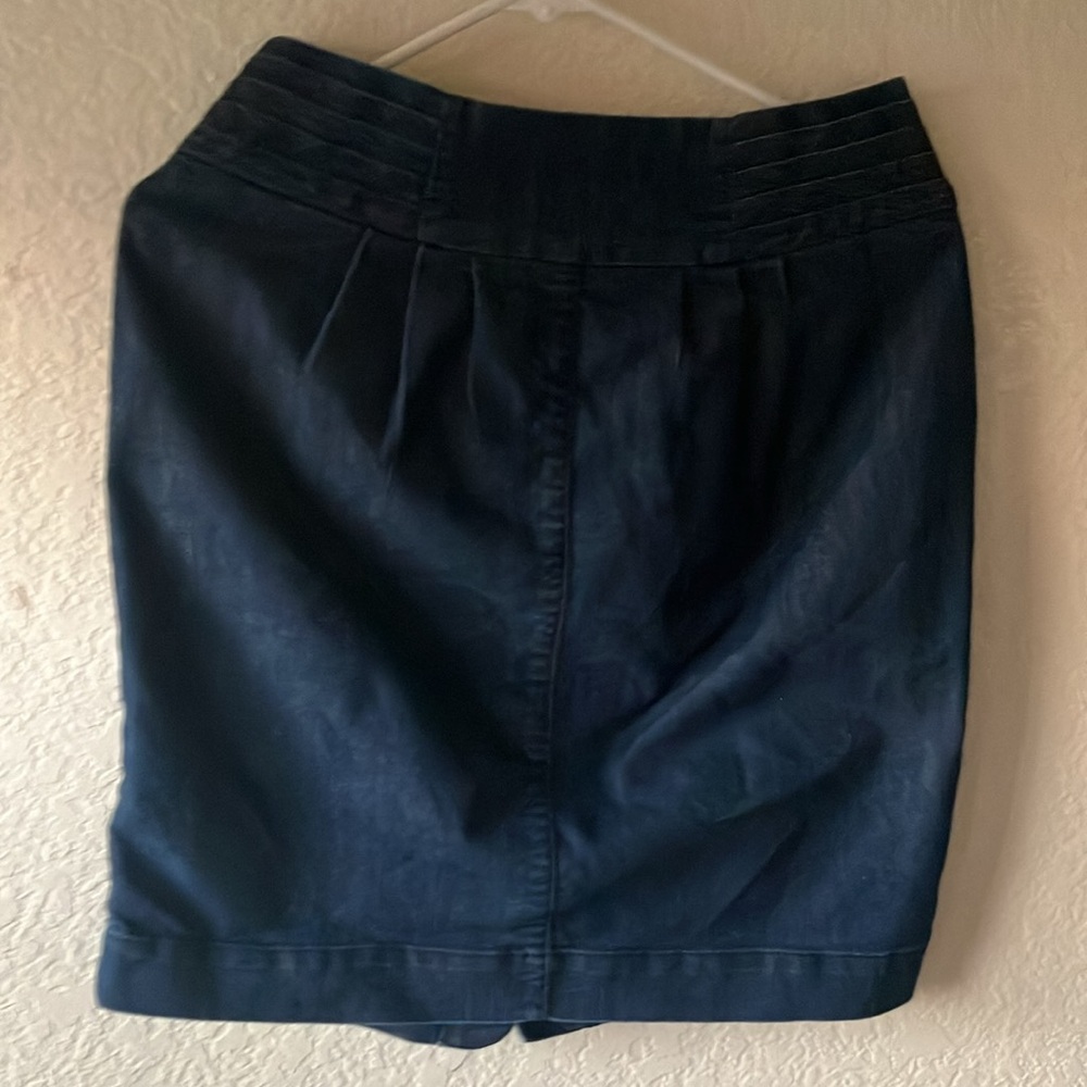 Anthro Pilcro & the Letterpress Mini Denim High Waist w. Pockets Skirt womens 6 - Picture 12 of 15